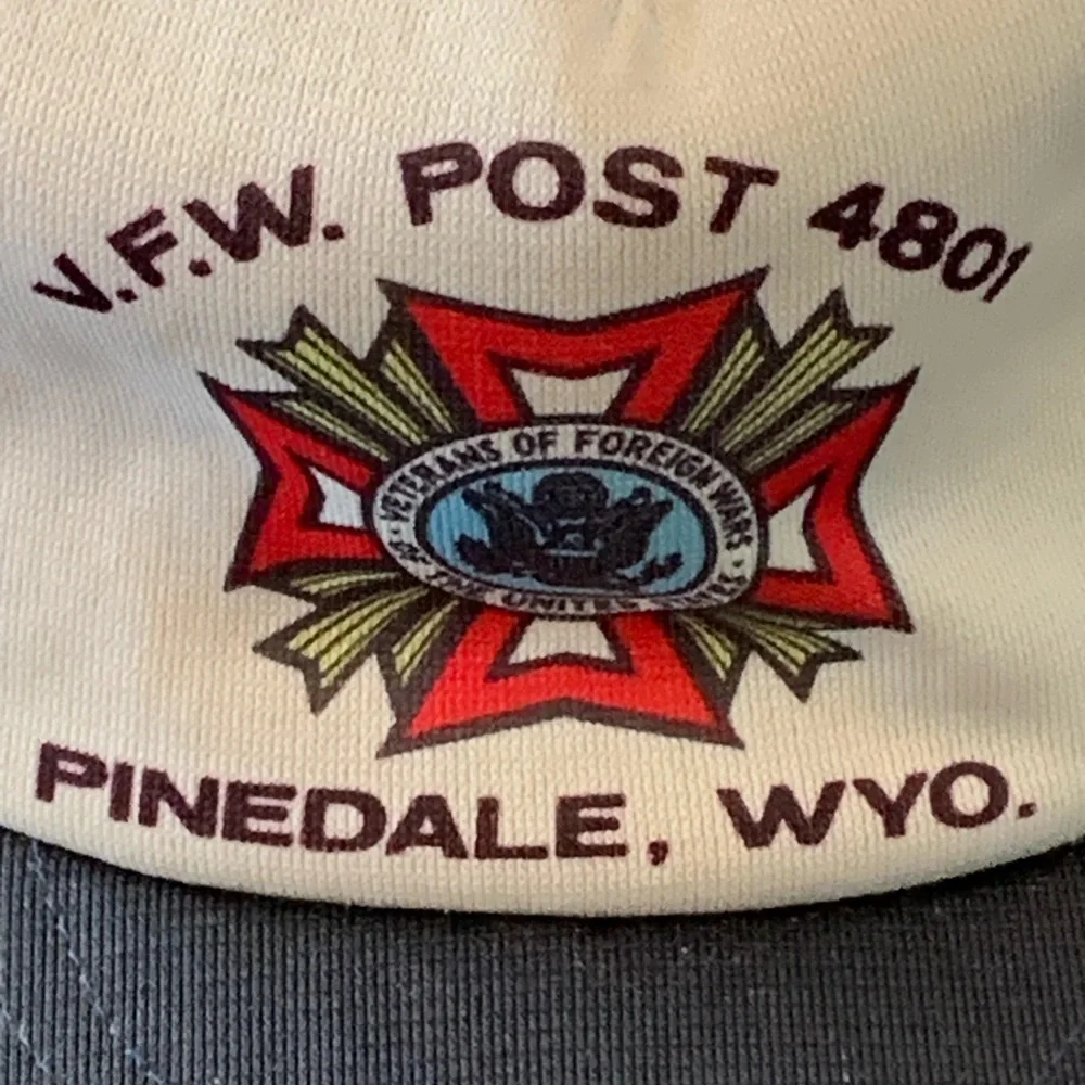 Vintage VFW Post 4801 Pinedale Wyoming Snapback Trucker Hat Baseball Cap Lid